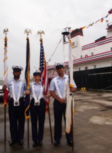Galveston Coast Guard keepers of the flags